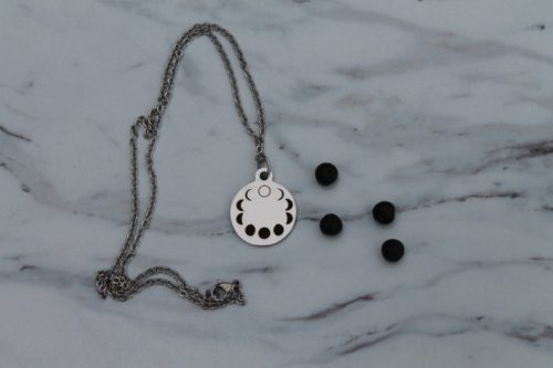 Phases of the moon necklace