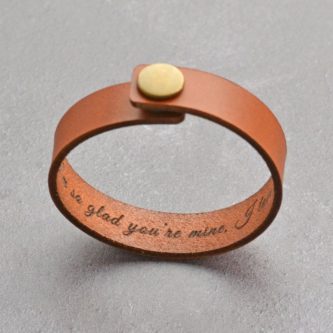 Personalized Leather Bracelet