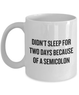 Semicolon Mug