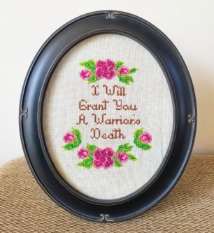 Funny nerd quote cross stitch framed 
