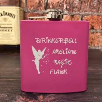 “Drinkerbell” Personalized Magic Hip Flask