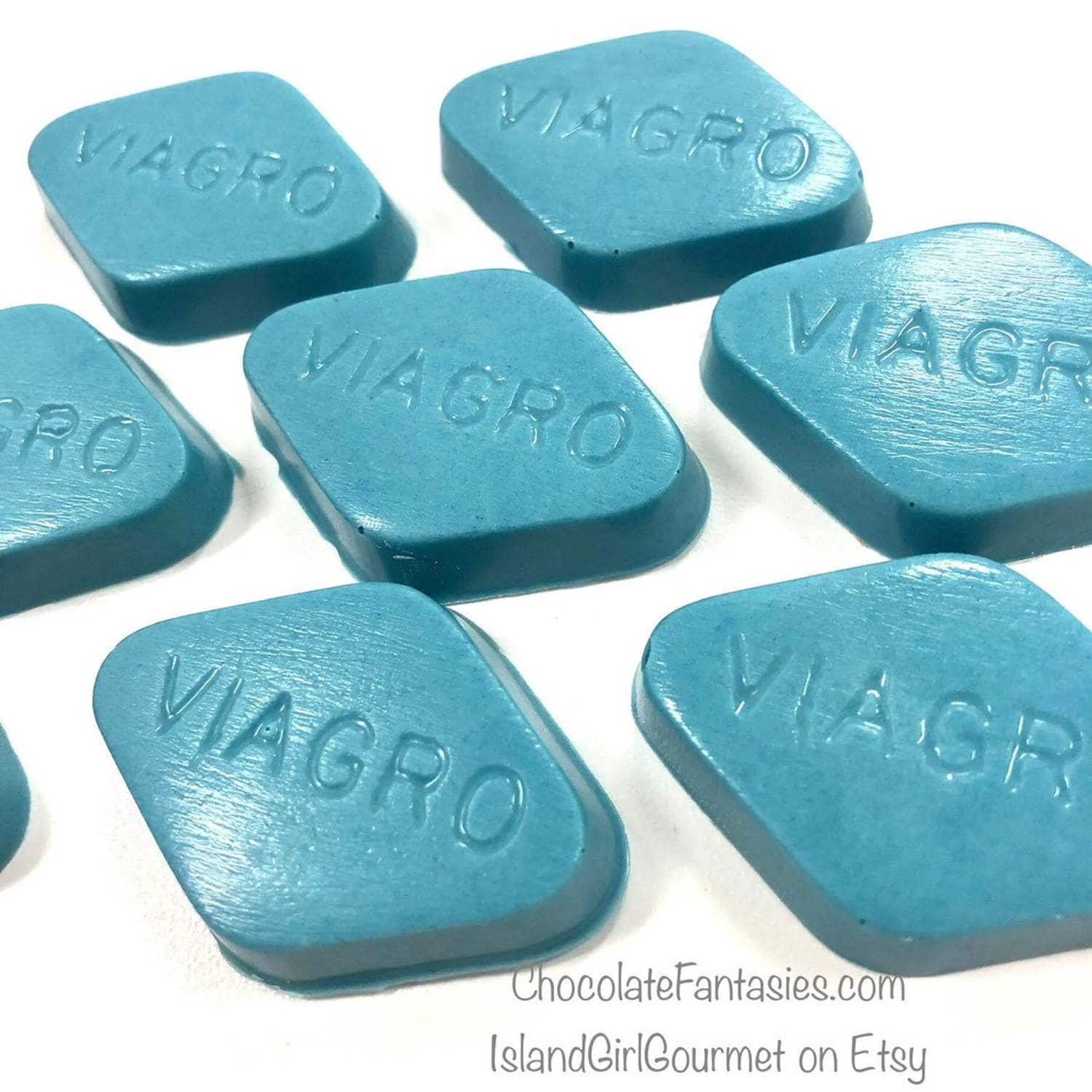 Chocolate “Viagro” shaped pills. 