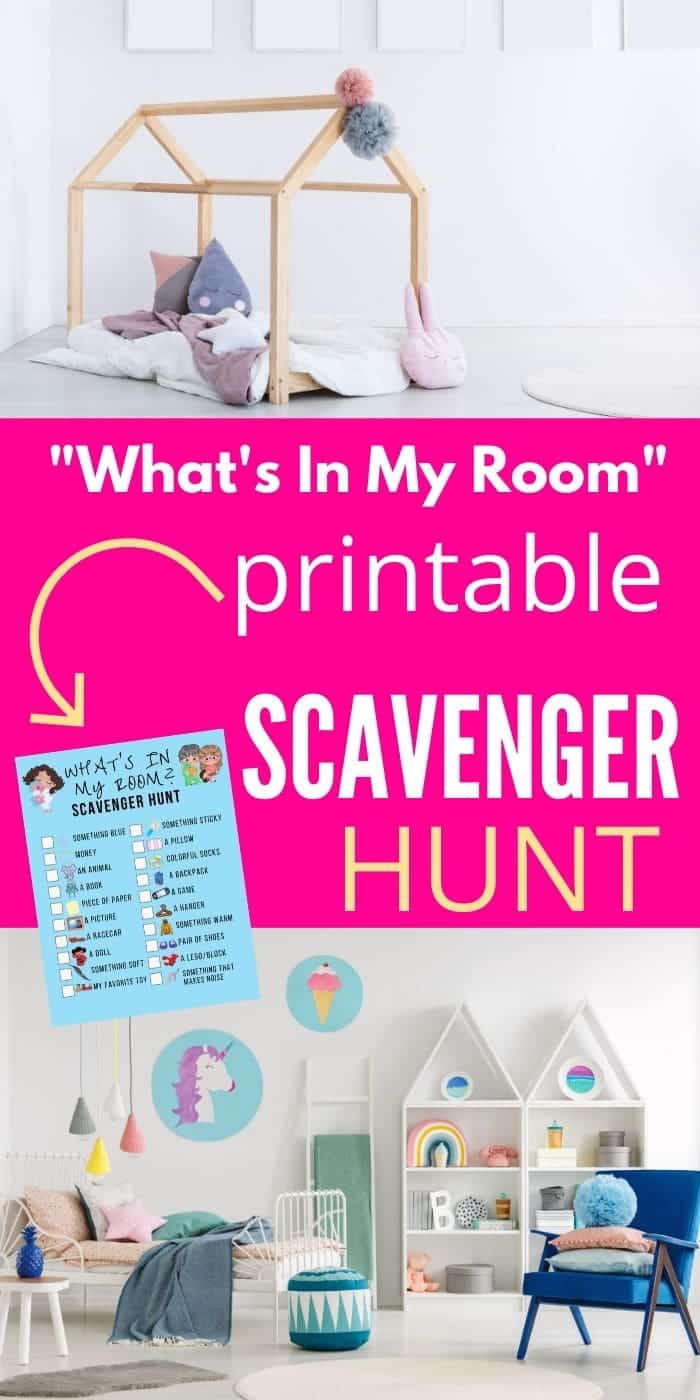 FREE Printable Indoor "In My Room" Scavenger Hunt | Scavenger Hunt For Kids | Creative Ideas For Kids | Keep Your Kids Busy With A Scavenger Hunt | Unique Scavenger Hunts | #kids #fun #entertainment #scavengerhunt #easy #children #uniquegifter