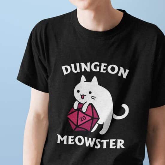 Dungeons and Dragons cats funny t shirt geeky gift idea for adults