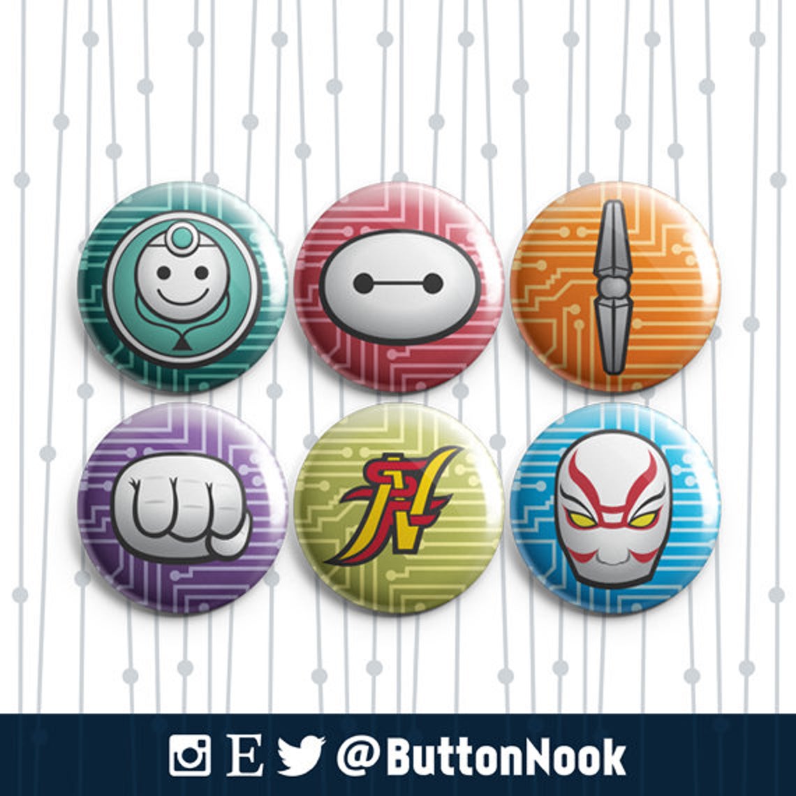 Big Hero 6 gift ideas collecting buttons 
