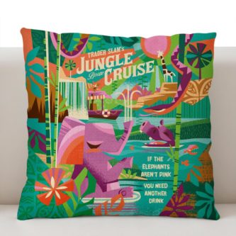 jungle cruise retro poster throwback pillowcase