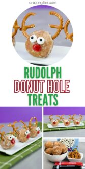 Cute Rudolf the Reindeer Donut Holes Treat