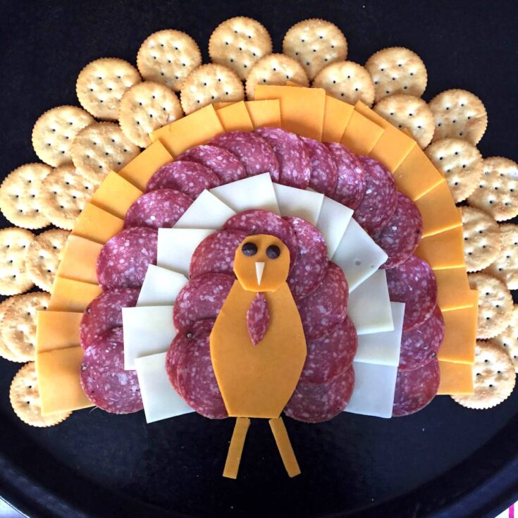 Image for Thanksgiving Turkey-Shaped Cheese Platter Appetizer Recipe
