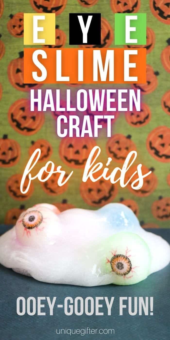 Eyeball Halloween Craft | Spooky Craft Ideas | Slime Craft Idea | Kid Friendly Crafts | Eye Slime Craft | Home Made Slime | Halloween Craft | #Halloween #craft #diy #recipe #slime #kidscraft #activity