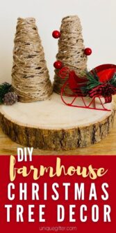 Farmhouse Jute Trees DIY Christmas Decor