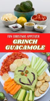 Grinch Guacamole Fun Christmas Appetizer