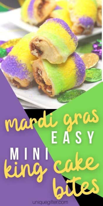 Mardi Gras Easy Mini King Cake Bites