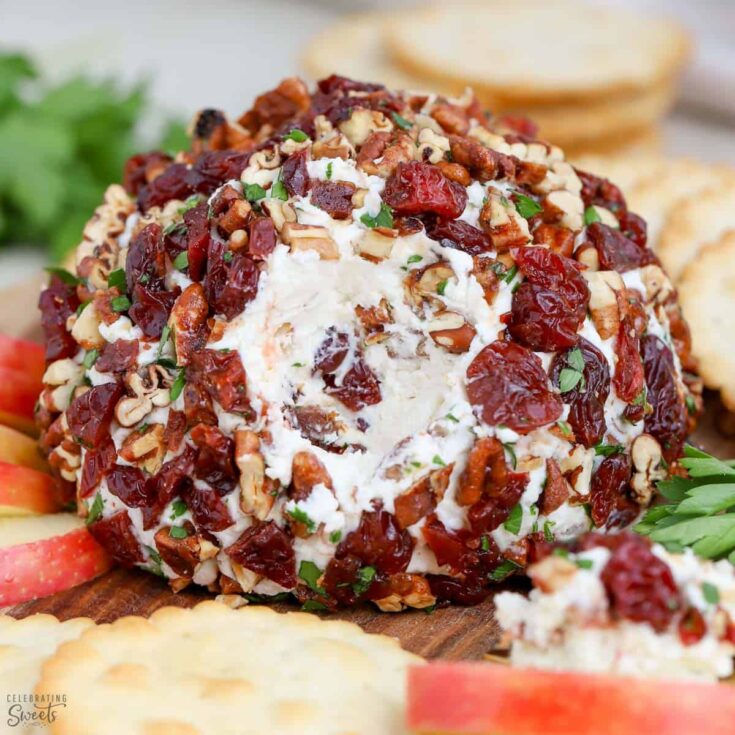 Image for Dried Cherry Pecan Cheese Ball Recipe - Celebrating Sweets