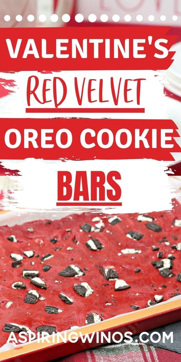 Red Velvet Oreo Cookie Bar Recipe | Oreo Bars Recipe | Valentine's Day Recipe | Red Velvet Cake Recipe | Baked Goods for Valentine's Day | #valentinesday #recipes #baking #redvelvet #oreo