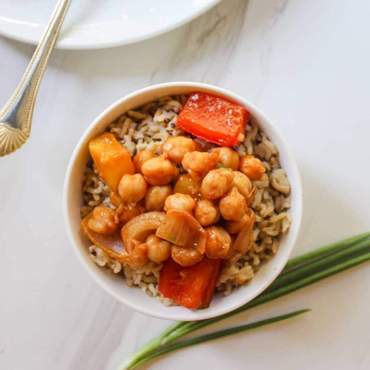 Image for Vegan Sweet and Sour Chickpeas – my plantiful cooking