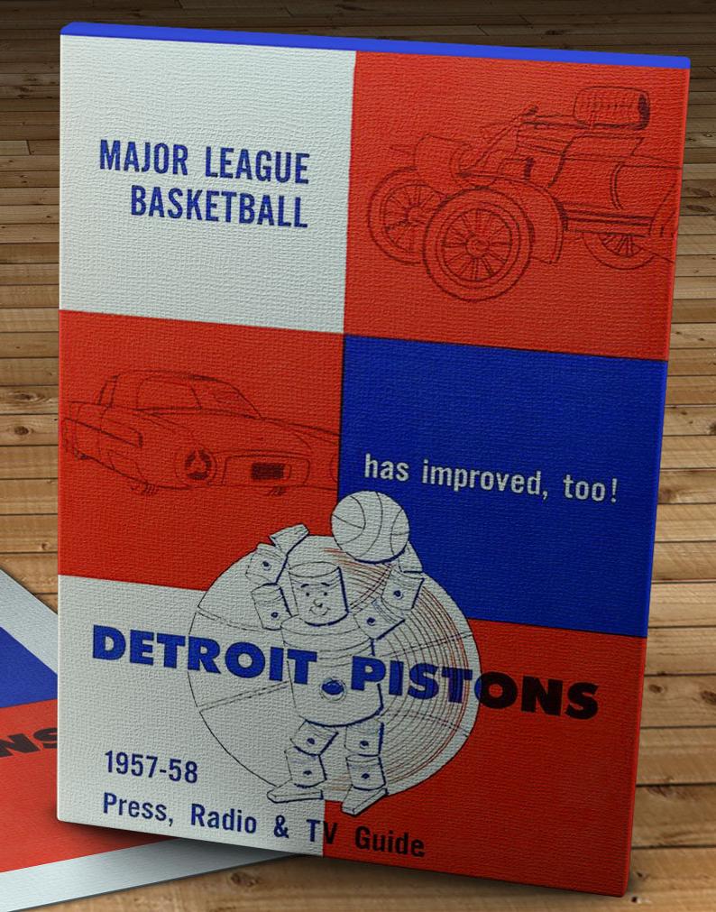 Vintage MLB Detroit Pistons TV Guide 