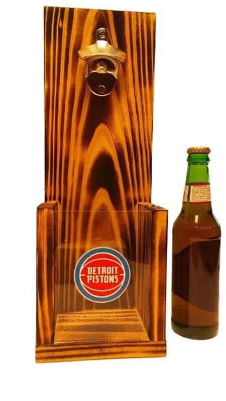 Detroit Pistons fan gift idea handmade bottle opener