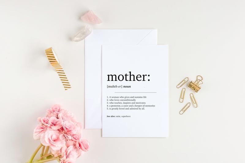 Mother definition card