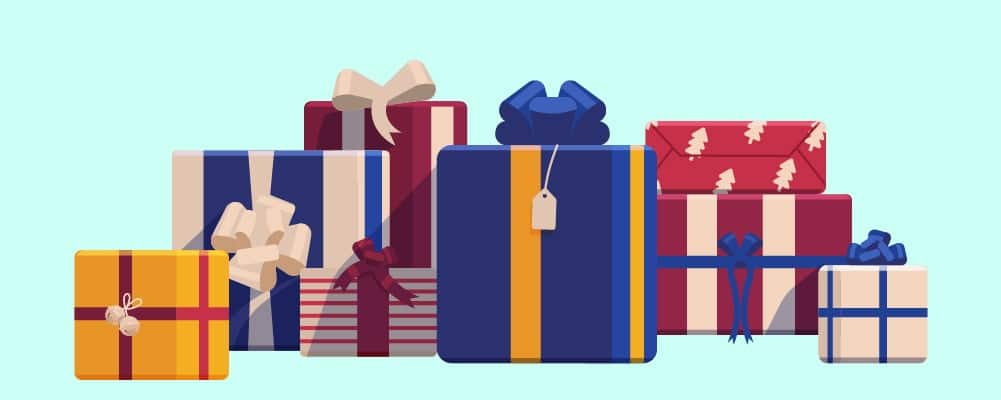 Many different types of wrap presents