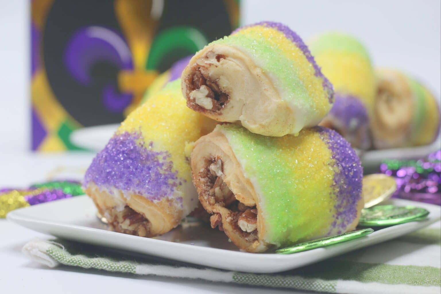 Mardi Gras Easy Mini King Cake Bites Unique Gifter