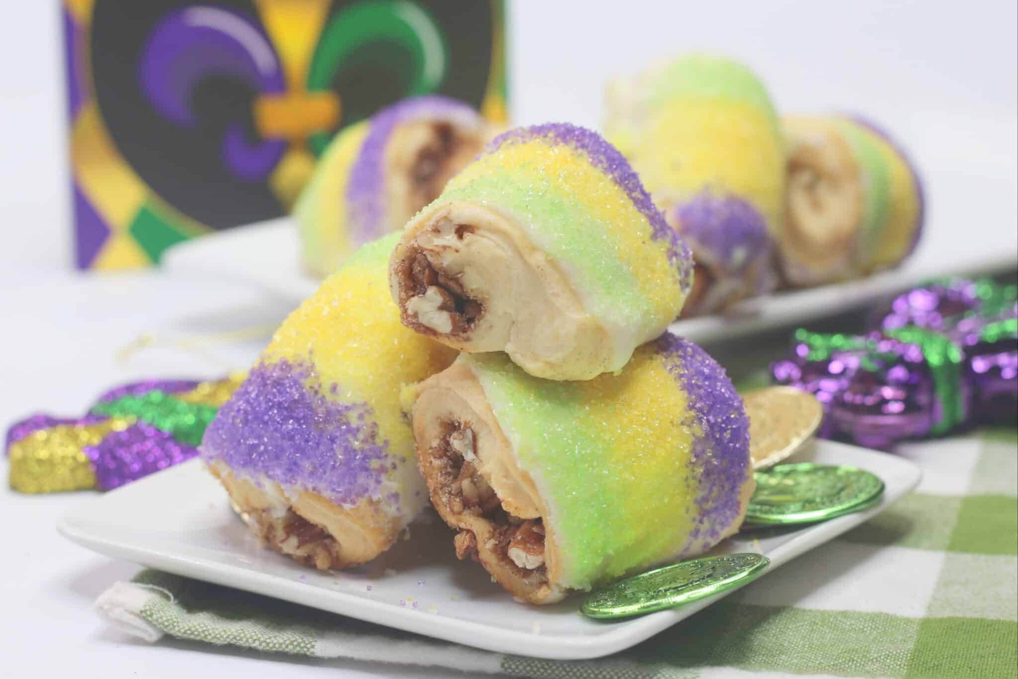 Mardi Gras Easy Mini King Cake Bites Unique Gifter
