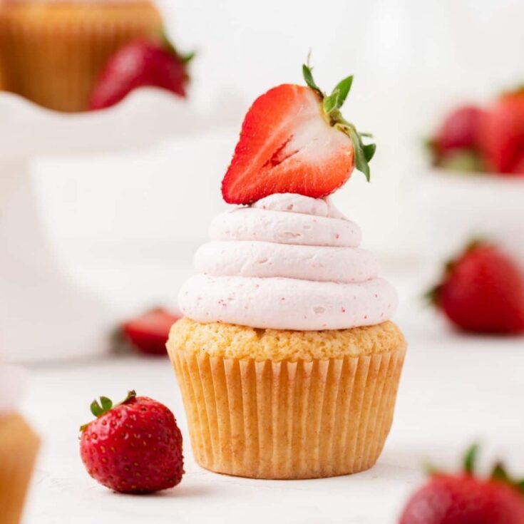 Image for Vanilla Cupcakes with Strawberry Whipped Cream