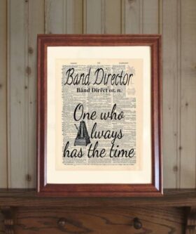 Best Gift Ideas for Band Directors dictionary print 