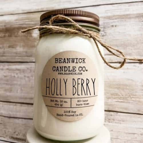 Holly berry scented candle gift