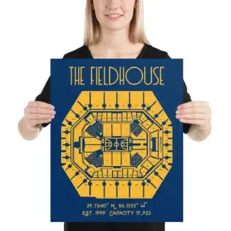 Indiana Pacers Fieldhouse Stadium Poster Print