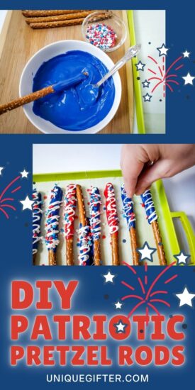 Patriotic Pretzel Rods | 4th of July Snack | Fourth of July Snack Recipe | 4th of July Recipe | July 4th snack | Snack Recipe | #fourthofjuly #july4th #snack #recipe #dessert