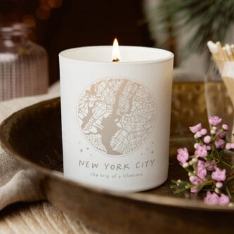 personalized map candle