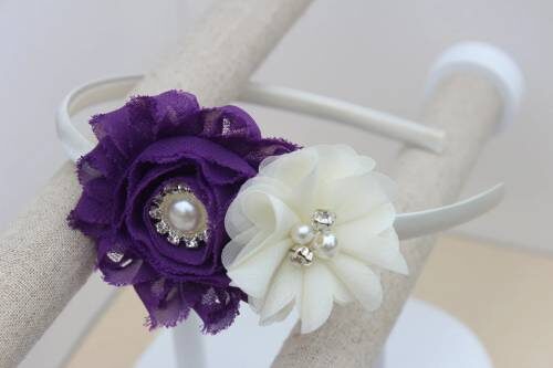 Best Birth Month Flower Gift Ideas for February violet flower headband