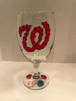 Washington Nationals Fan Gift Ideas wine glass