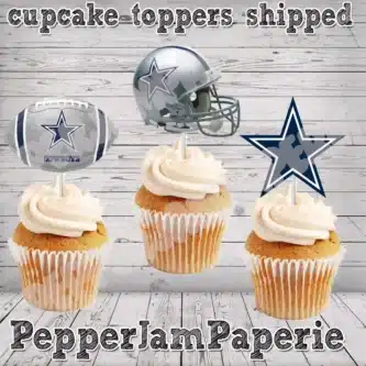 Dallas Cowboys cupcake toppers 