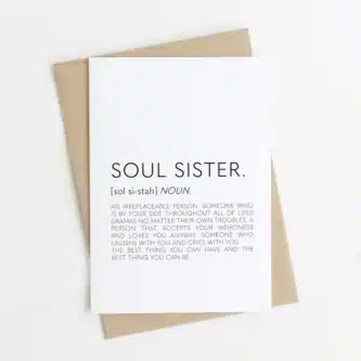 Soul Sister card