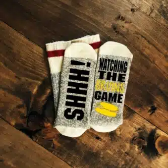 Bruins fan funny socks 