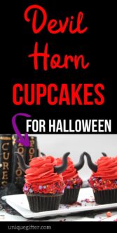 Devil Horn Cupcakes | Devils Food Cake | Devils Food Cake Cupcake | Red Icing Cupcake | Fondant Cupcakes | Halloween Cupcakes | #cupcakes #halloween #devilsfoodcake #craft #recipe #Halloweenrecipe