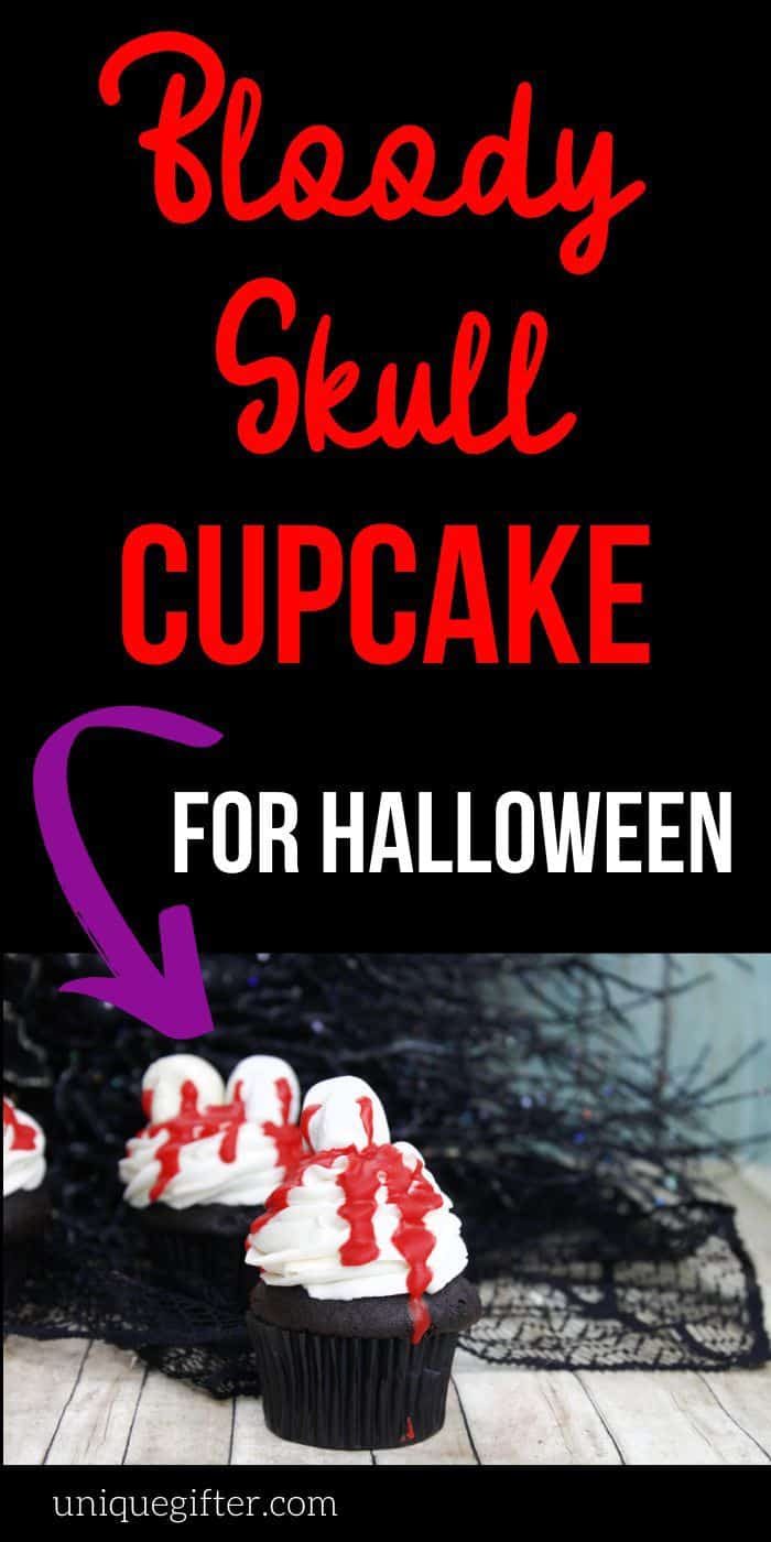 Bloody Cupcake Recipe | Skully Cupcake Recipe | Halloween Baking Ideas | Halloween Cupcakes | Halloween Party Food | Halloween Recipes | #halloween #skull #cupcake #creepy #recipe