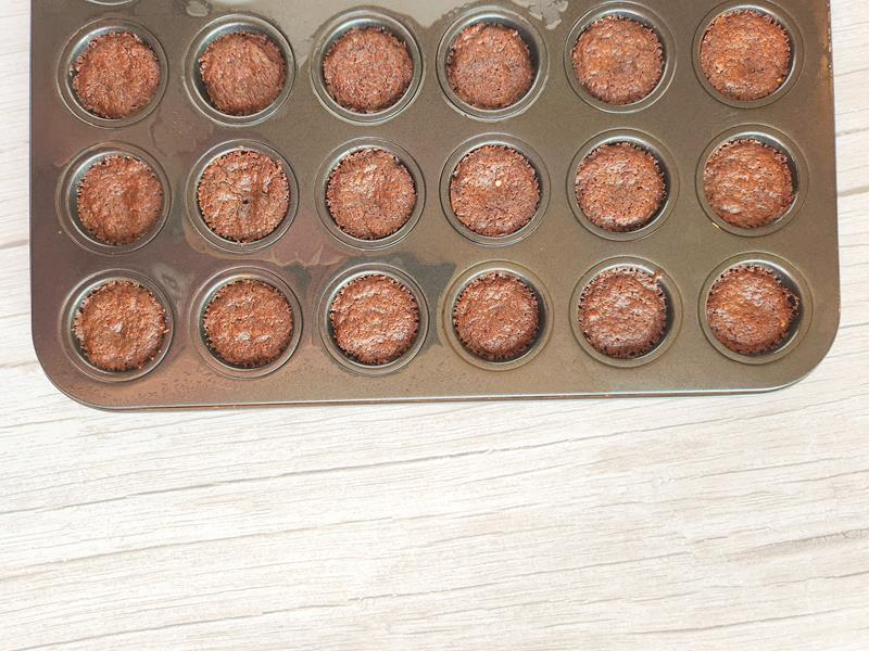 borwnie mix baked in a small muffin pan