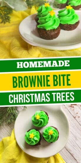Brownie Bite Recipe | Homemade Brownie Bites | Christmas Tree Baking | Christmas Baking Recipes | Brownies with Icing | Icing for Brownies | #christmasbaking #browniebite #christmastree #recipe