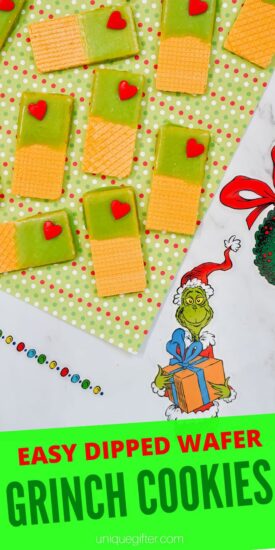 Grinch Cookies | Wafer Cookie Recipes | Recipes With Wafers | Wafer Cookies | Grinch Cookies | Christmas Party Cookies | Christmas Cookie Recipe | Best Christmas Cookies | Easy Christmas Cookies | #christmas #christmascookie #holidaybaking #grinch