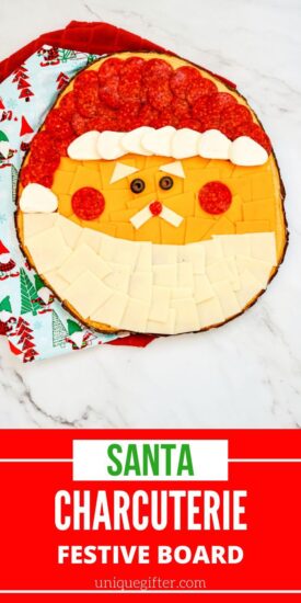 Santa Charcuterie Board | Christmas Charcuterie Board | Holiday Meat and Cheese Spread | Santa Snack Board | #charcuterie #santaclaus #santa #recipe #cheesetray #cheeseboard