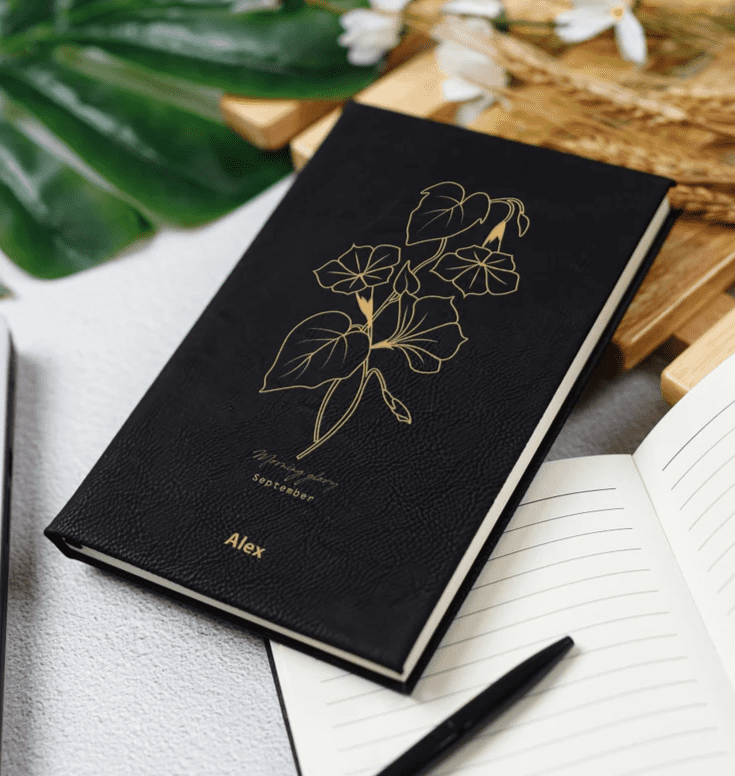 September birthday flower customized journal 