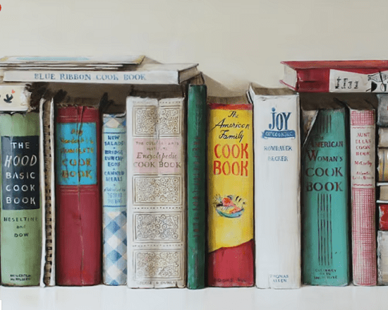 Assortment of vintage cookbooks gift ideas for a culinary student or future to be