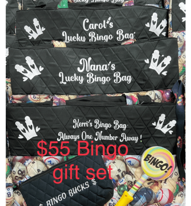 Personalized bingo tote bag gift ideas for the bingo fanatics in your life