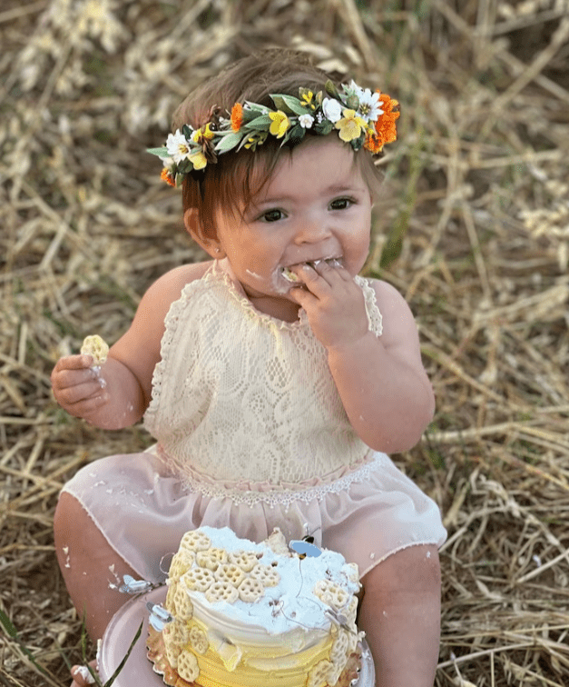 Flower crown made of marigolds for an October birthday or photoshoot