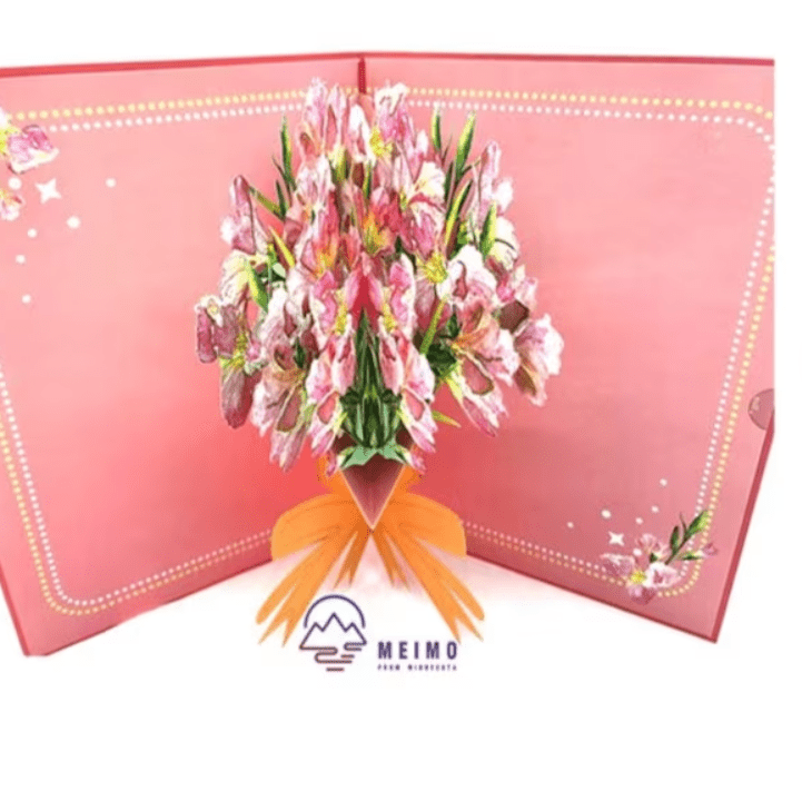 3D Gladiolus flower Pop Up Card