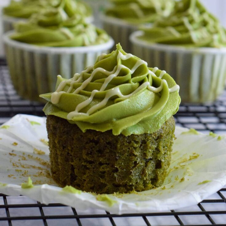 Image for Matcha Green Tea Cupcakes with Matcha Buttercream Recipe