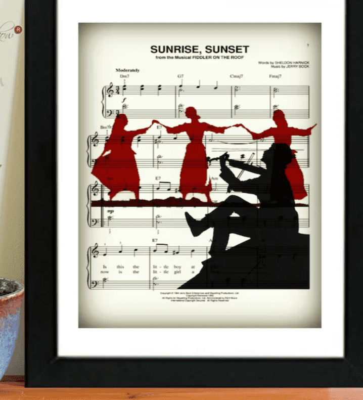 Fiddler on The Roof - Sunrise Sunset Print Art