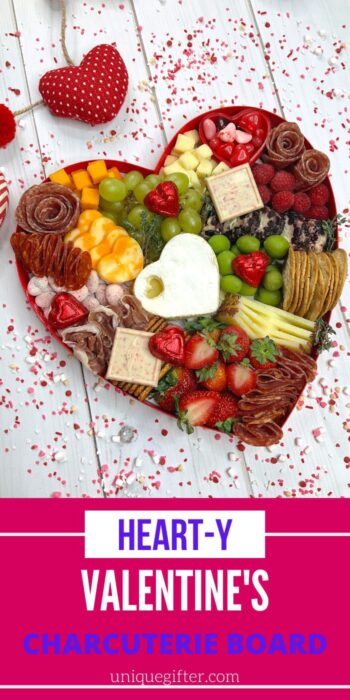 Heart-y Valentine's Day Charcuterie Board | Valentine's Day | Charcuterie Board | Heart Shaped Charcuterie Board | Valentine's Day Charcuterie Board #HeartyValentinesDayCharcuterieBoard #ValentinesDay #CharcuterieBoard #HeartShapedCharcuterieBoard #DateNightIdeas